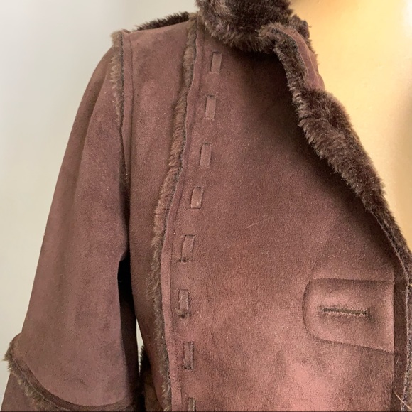 ROTHSCHILD FAUX FUR MICROSUEDE WOMAN’s COAT SIZE L(14) - Picture 5 of 15